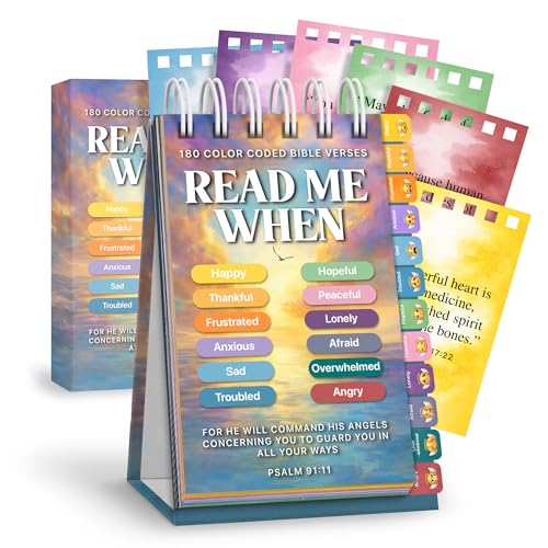 180 Bible Verses Flipbook – 12 Color Coded Emotions |
