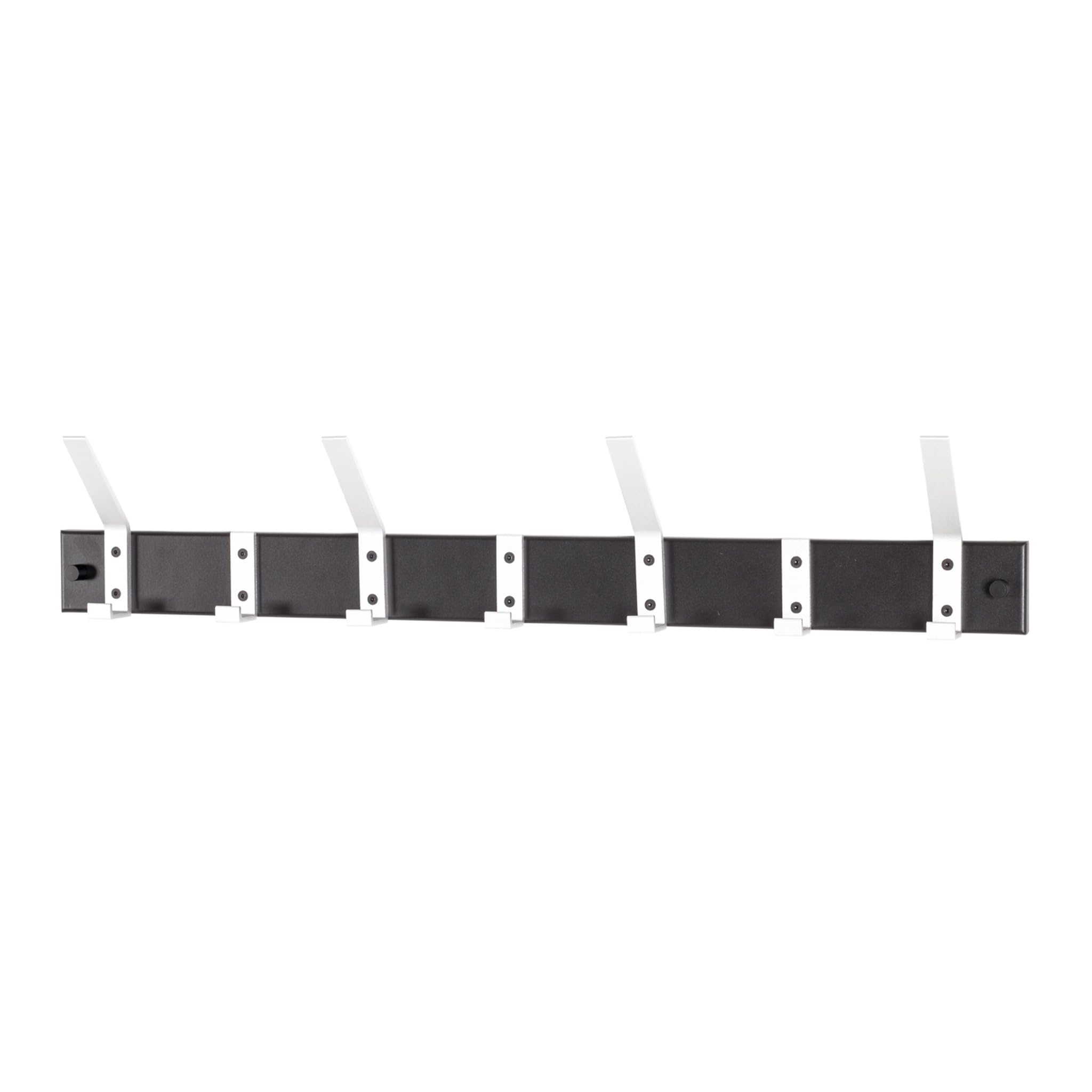 HAKU patère Murale alu, Noir, Aluminium, métal - Dim.: L 70 cm x H 14 cm x P 8 cm, Style: Modern