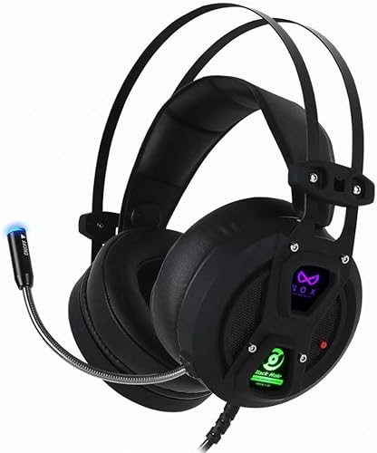 NOX ANC Auriculares para juegos con control de cancelación activa de ruido, estéreo envolvente de 7.1 canales, cómodos auriculares de cuero, con