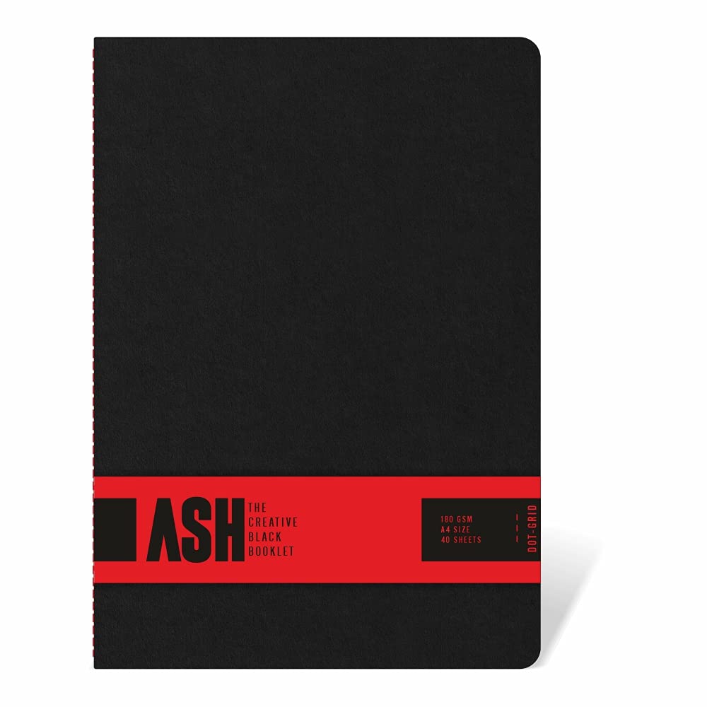 Anupam Ash Booklet Sketbook - Acid Free - Matte Black Dotted Grid Page - 180 GSM - 40 Pages (A4) (B0BTYV2Q7F) Amazon Price History, Amazon Price Tracker