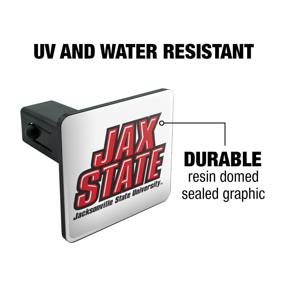Graphics & More Jacksonville State University Primary Logo Tow Trailer Hitch Cover Plug Insert 1 1/4 inch (1.25
