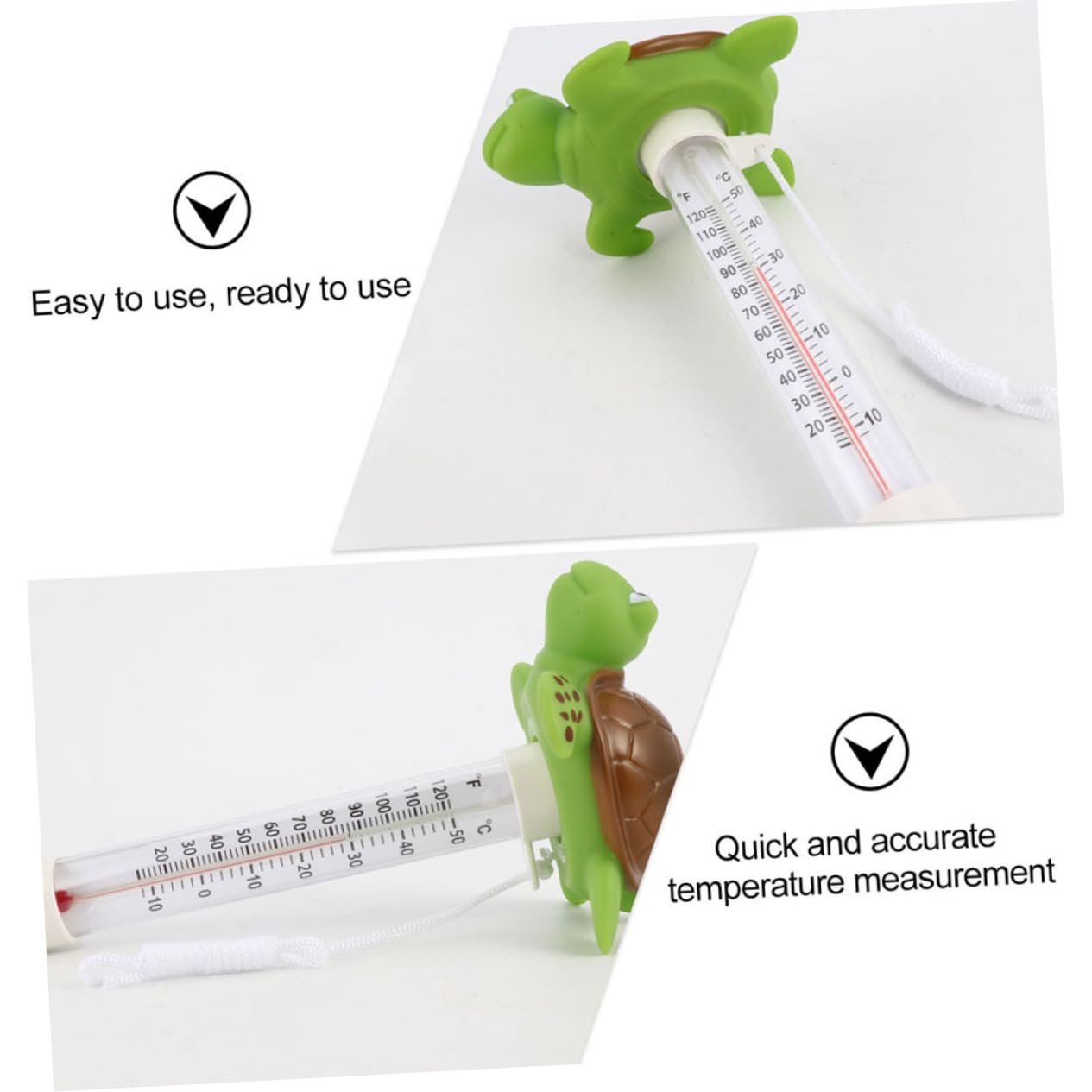 Toyvian 3 Stück Schwimmendes Poolthermometer Langlebigem Temperaturmessgerät für Badewanne Teich und Aquarium Einfache Ablesung Fahrenheit und Celsius Poolzubehör für Familie und Freunde