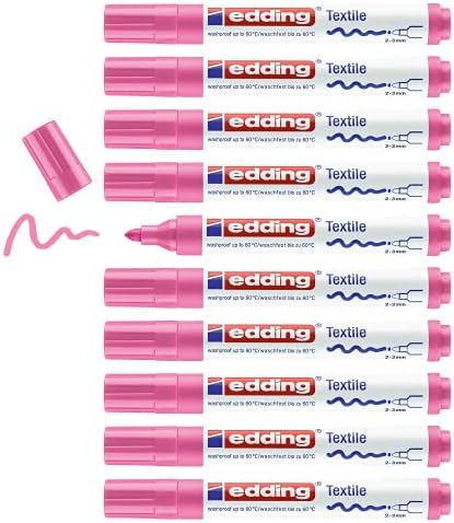 EDDING 4500 Textile T-Shirt Fabric Pen Light Blue Marker Pen 2-3mm Line
