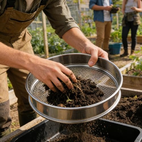 Tamis de sol de jardin pour éliminer les cailloux du compost - 4