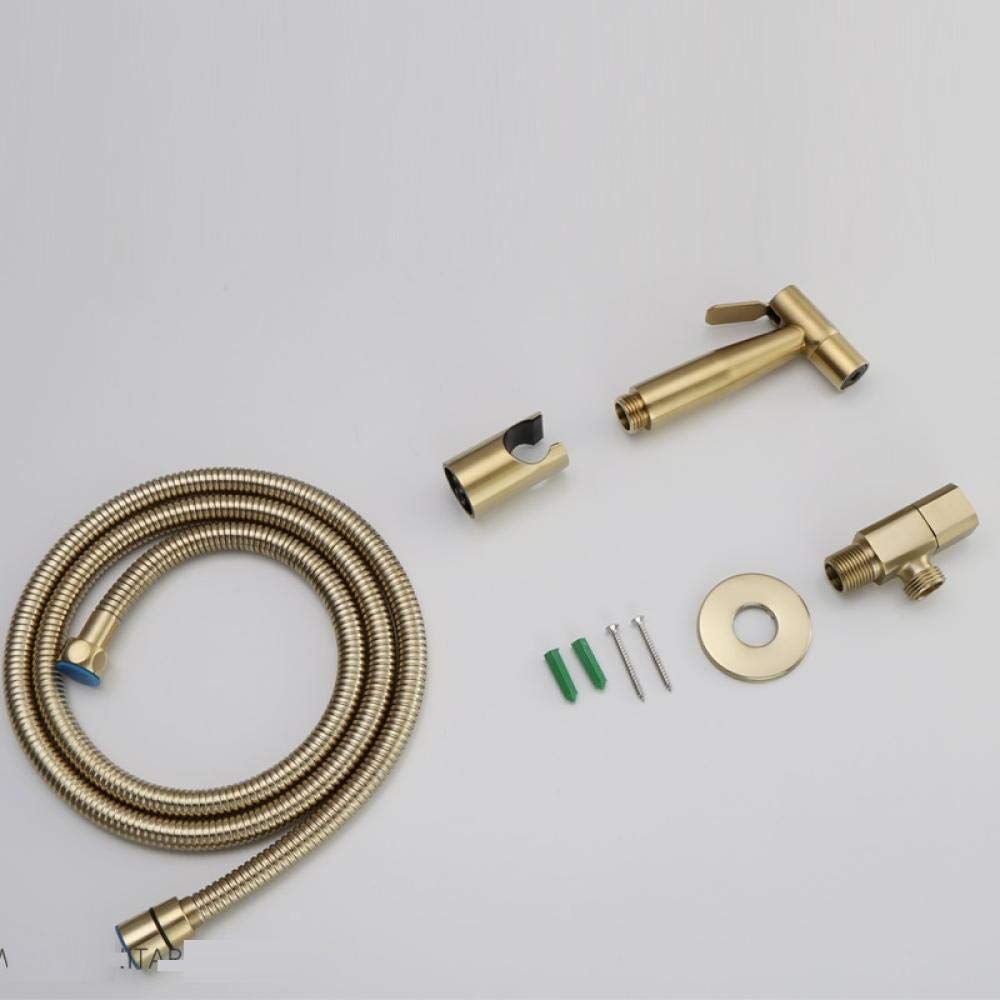 Spruzzatore manuale per bidet musulmano a pressione adiubile, in acciaio spazzolato, kit di lavaggio WC per igiene, facile pulizia e cura della persona
