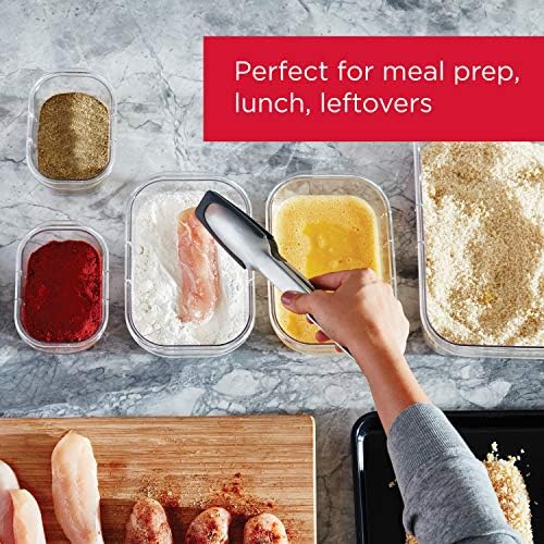 Rubbermaid Brilliance BPA-Free Food Storage Containers Multi Pack, 1.3 Cup Plastic Containers with Lids, 5 Pack, Leak Proof, Microwave & Dishwasher Safe - 2