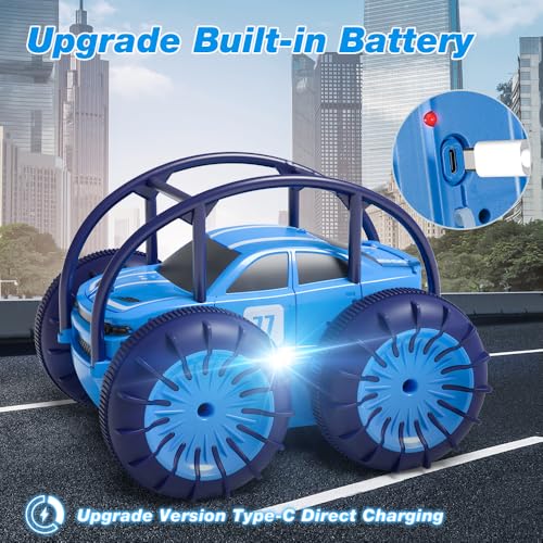 MaxTronic Amphibious Remote Control Car,Rechargeable RC Cars Toy 360° Flips Rotation Stunt Crawler 15KM/H 4WD All Terrain Outdoor Indoor Toy for Kids Boys Girls 3-12 - Image 4