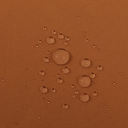 Image of ALYVIA SPRING Waterproof Fabric Shower Curtain or Liner Cream /Orange, 72x72 | 3 Magnets, Soft Cloth & Hotel Quality, Machine Washable, Light-Weight, Standard Size
