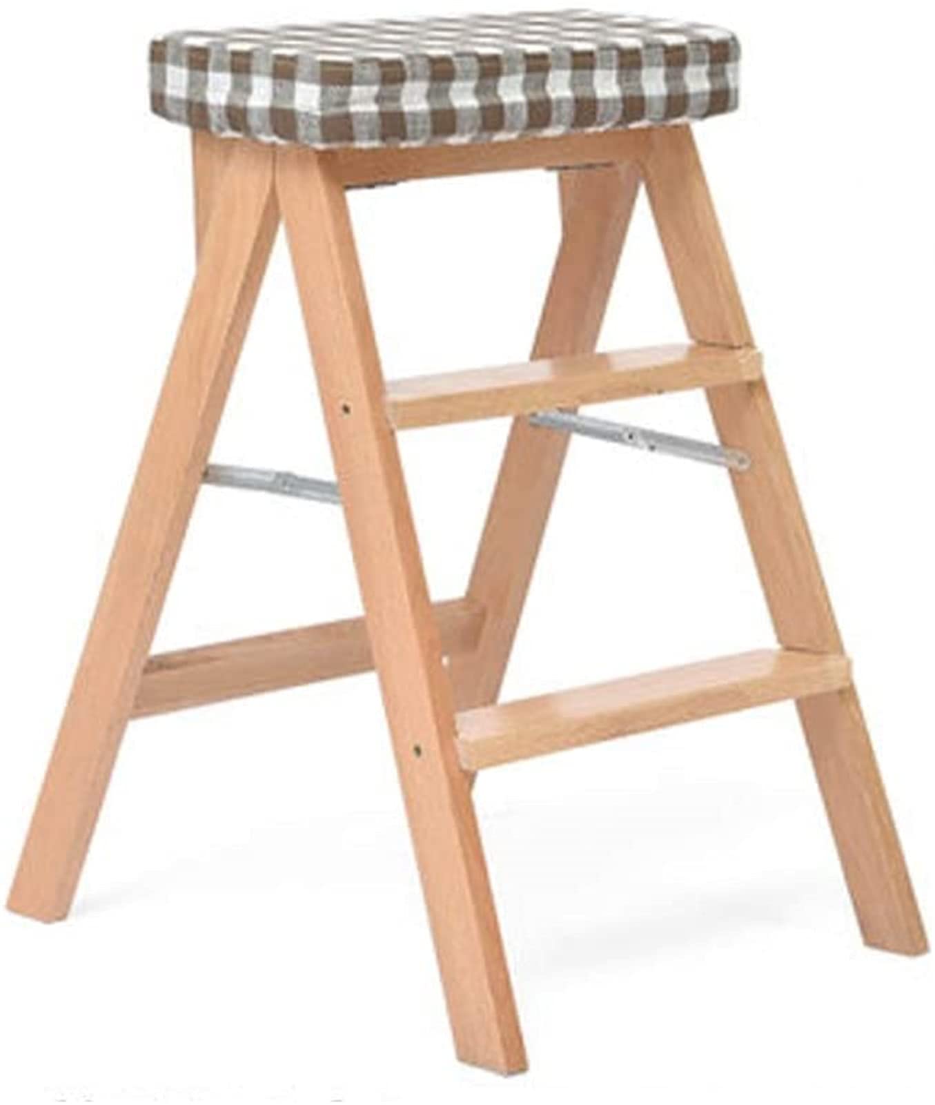 Escabeau portable en bois pour la cuisine et chaise haute d'appoint pliable