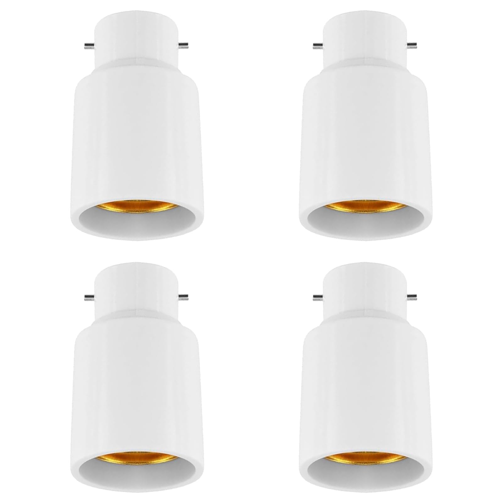 4PCS B22 to E27 Socket Adapter, Bayonet To Screw Bulb Converter Lightbulb Socket Adaptor Fixture Replacement for LED Bulbs,CFL Bulbs,Incandescent Bulbs