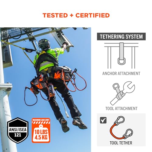 Image of Ergodyne Squids 3100 Tool Lanyard with Single Carabiner and Adjustable Loop End, Standard Length, 100-Pack
