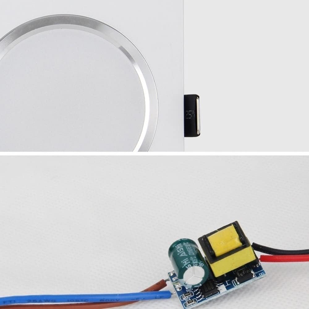 Faretto LED da incasso, LED 18W Faretto da incasso ultrasottile Lampada da incasso Faretto Pressofusione di alluminio IP65 Impermeabile Doccia Plafoniera Intradosso Cromo lucido Incasso a soffitto Li