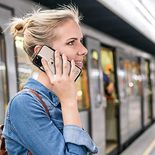 DEFBSC Custodia a portafoglio per iPhone 11, in