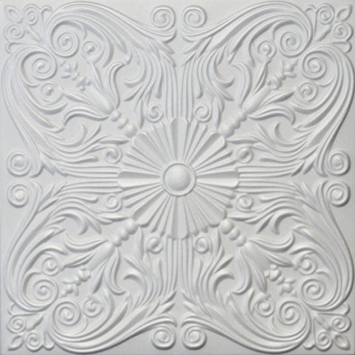 R39W White 20x20 Amazing Styrofoam Ceiling Tiles Easy to Glue Up On Any Type of Surface