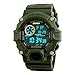 Produktbild TONSHEN Herrenuhr Digital Sport Uhr 50M Wasserdicht Uhr LED Outdoor Militär Uhren Plastik Silikon Armbanduhr Wecker Uhren für Herren (Grün)