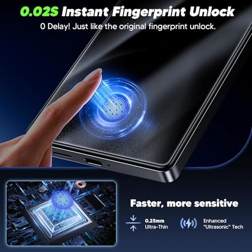 Image of WSKEN for Samsung Galaxy S25 Ultra Privacy Screen Protector - [24 Anti-Spy] [0.02s Fingerprint Unlock] [Auto Dust Remove] [Zero Bubble] Top Durable 9H+ Tempered Glass Case Friendly, 2 Pack | 24 Anti-Spy