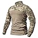 WSPDSD Ensemble d'uniformes tactiques pour hommes Camouflage Militaire Airsoft Vêtements Genouillères Pantalons Chemise de combat Costume de chasse Vêtements de l'armée - CHEMISES CP, M-(60-70KG)