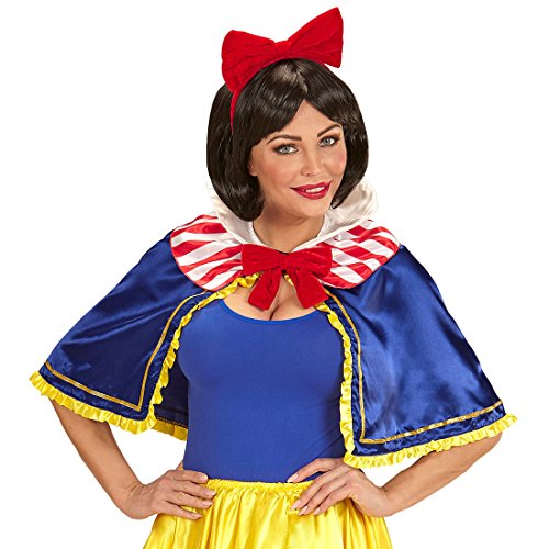 NET TOYS Schneewittchen Umhang und Haarreif Märchen Cape zum Kostüm Prinzessin Damenkostüm Zubehör Märchenkostüm Snow White