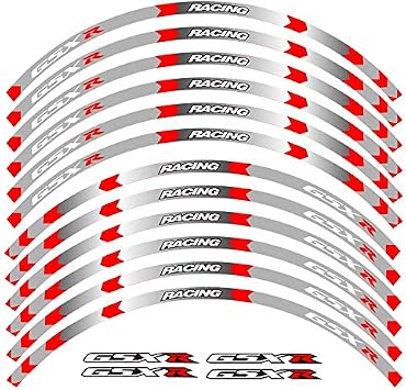 Motorcycle Rim Stripes Decals 17inch Wheel Sticker Reflective Tape for Suzuki GSX-R 250 400 600 1000 750 GSXR1000R