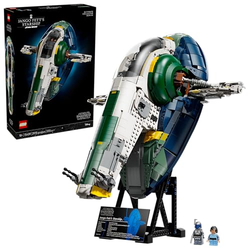 La Mejor Lista de Lego Boba Fett los preferidos por los clientes. 44 LEGO Star Wars: El Ataque de los Clones Nave Espacial Clase Firespray de Jango Fett Set Ultimate Collector Series para Adultos, Modelo para Construir, Exhibir y Coleccionar 75409