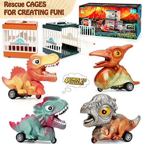 GoStock Giocattoli Dinosauri per 2, 3, 4+ Anni, 4