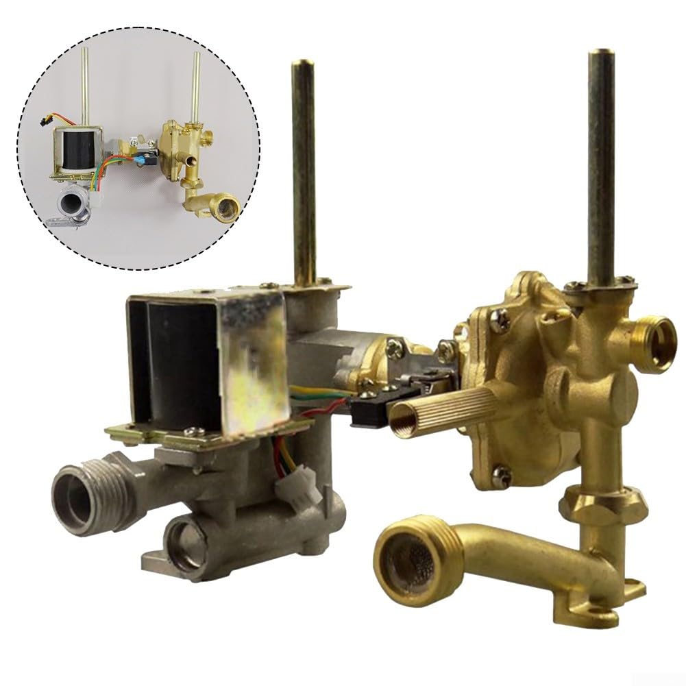Válvula de montaje de calentador de agua de gas, válvula de enlace de agua y gas de cobre de 150 mm, montaje de piezas de calentador de agua de gas, adecuado para sistema de calentador de agua