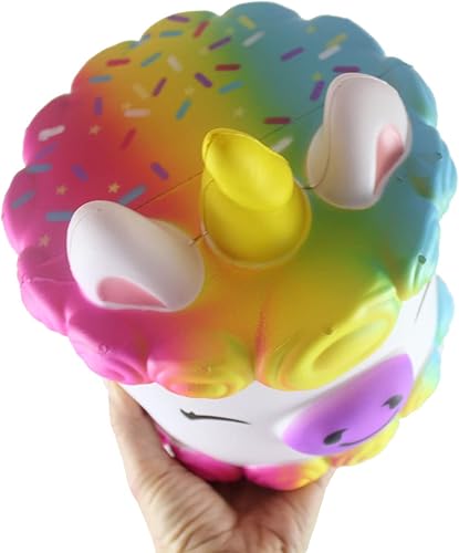 Miniatura 4 de Curious Minds Busy Bags 1 juguete gigante de espuma para mascotas con forma de pastel de unicornio de elevación lenta, sensorial, estrés, juguete
