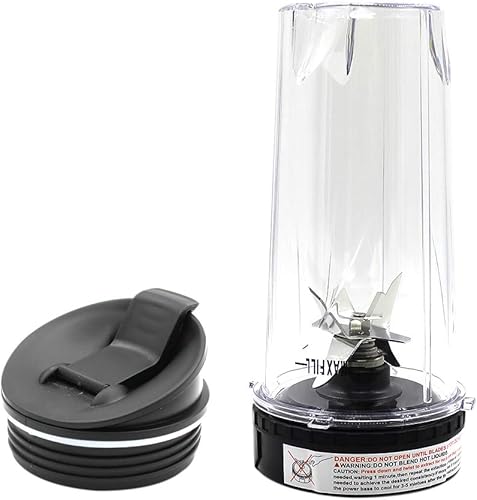 Anbige Cuchilla de repuesto con vaso de 16 onzas, compatible con accesorios de licuadora Ninja para Ninja BL660 BL770 BL740 BL771 BL773CO (6 aletas)
