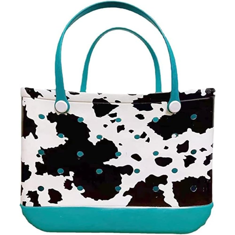 MAUXpIAO Rubber Beach Bag, Waterproof Shopping Tote Bag, Sandproof Silicone Handbag for Beach, Pool, Market, Travel and Outdoor Activities rewr/D/14x19in