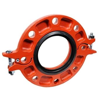Painted 8" Round Gasket Flange by Gruvlok