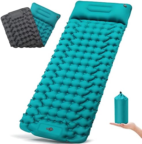 JOOLOV Ultralight Camping Sleeping Pad - Extra Thickness 3.9 Inch Inflatable Sleeping Mat with Built-in Pump, Compact Waterproof Outdoor Air Mattress for Camping Hiking, Backpacking, Traveling, Tent