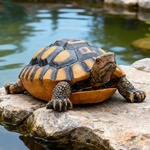 RKGOMDMU 14.9-inch Outdoor Sea Turtle Statue Decoration, Large Lifelike Turtle Sculpture for Outdoor Garden, Courtyard Lawn, Lawn Landscape, Swimming Pool Decoration, Housewarming Gift