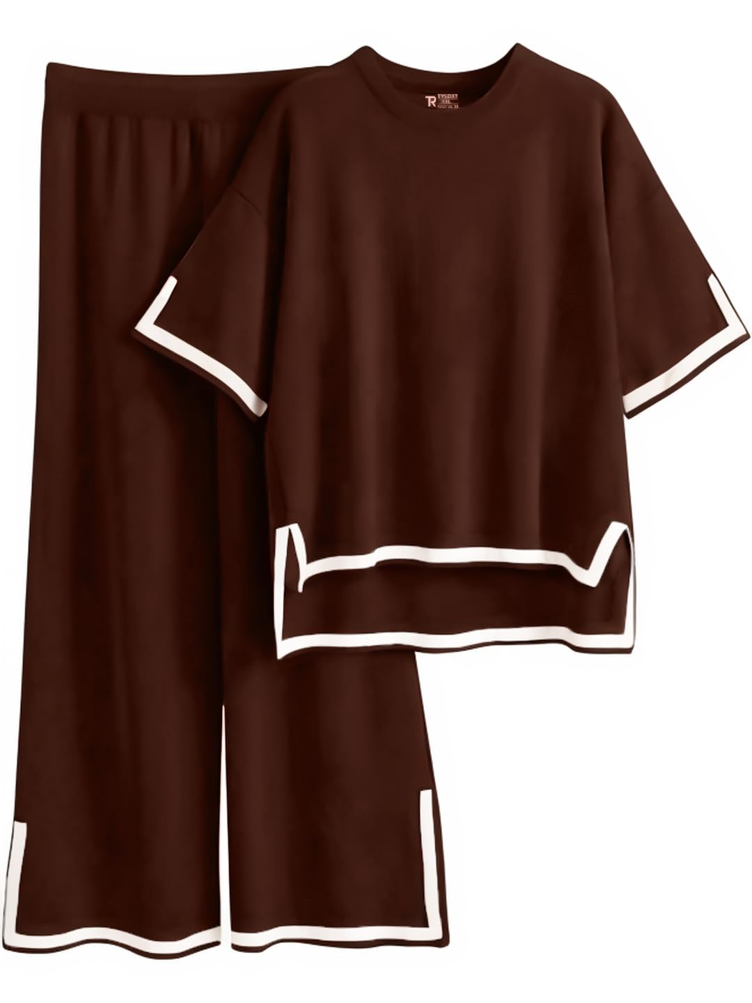 Women Casual Summer co ords Set Track Suit Oversized Top Baggy Pant,Top and Pajama Set-image-43