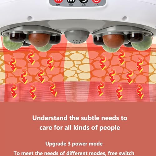 Masajeador abdominal eléctrico, instrumento de amasado para abdomen con doble disco grande, 12 imanes para masaje profundo, ajuste de 3 niveles, ajuste de temperatura de 3 velocidades, para abdomen y cintura miniatura 5