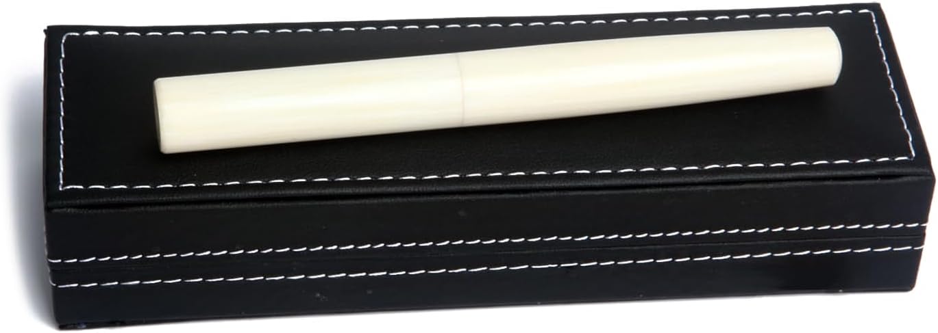 SeventyTwo Handmade Glass Dip Pen, Ivory White, Fine Point, Classic Style for Calligraphy and Art (Ivory White)