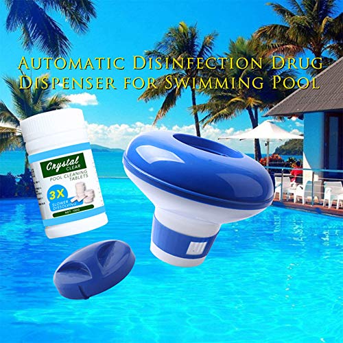 Chusui Bóia para limpeza de piscina com pastilhas purificadoras de 100 g Kit dispensador de cloro pa