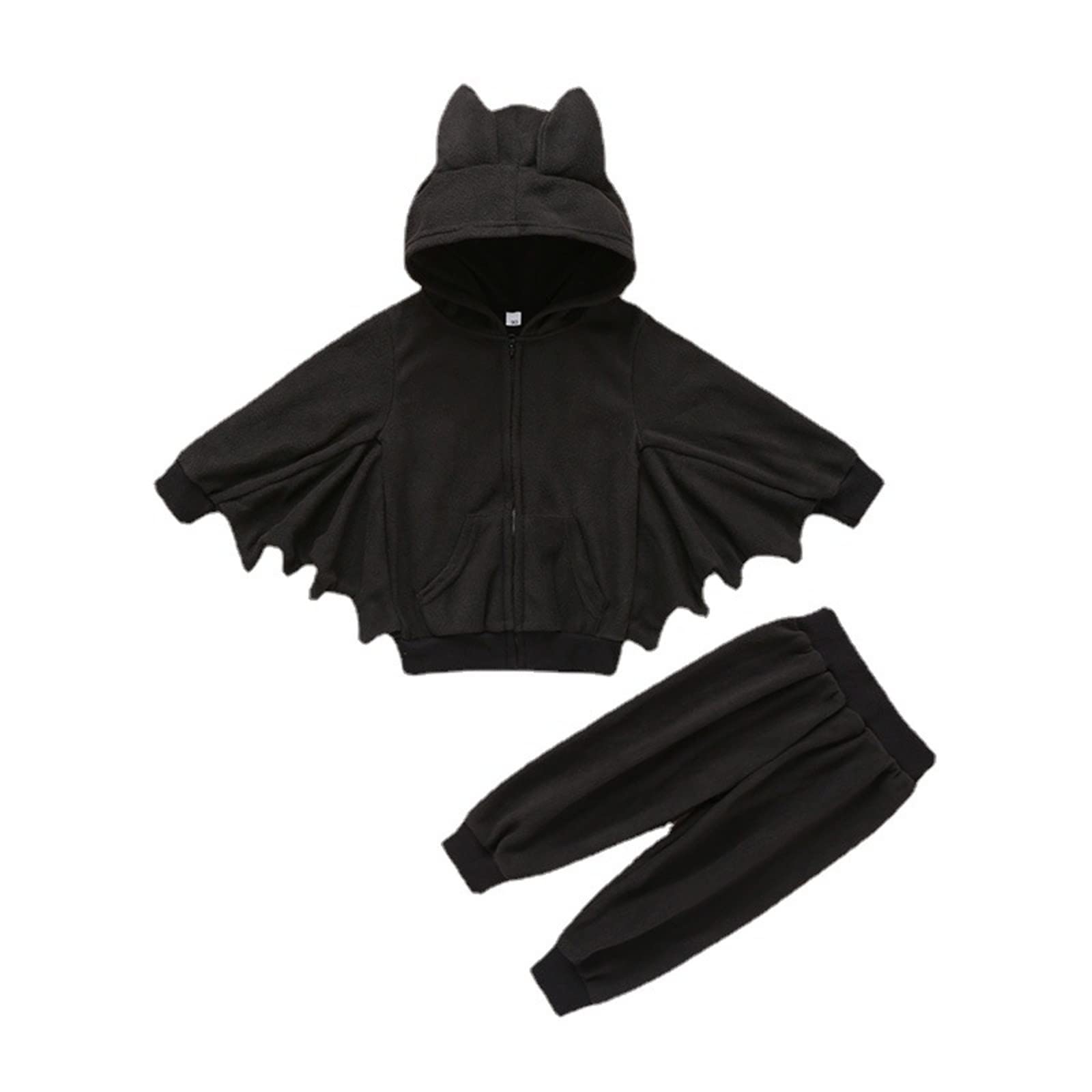Cokbyavla Women's B-Black Jumpsuit Cute Halloween Clothes, Halloween Baby Girl Boy Outfits First Baby Girl Outfit Newborn Girls 2Nd Birthday Decorations Bat Pajamas Toddler Toddler,12-18 Months