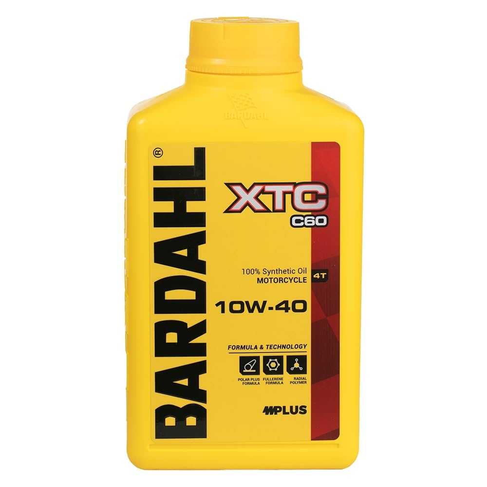 Bardahl - XTC C60 10W-40 - Olio Motore per Moto 4 Tempi, Contrasta la Formazione dei Depositi Mantenendo Pulito il Motore, 100% Sintetico, 1 L