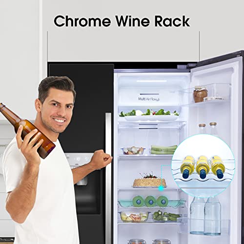 Hisense RS694N4IBF Freestanding Side-by-side Door American Fridge Freezer 562L 91 × 178.6 × 74.3 cm (W×H×D), Black, Varnished Door 16 Hisense RS694N4IBF Freestanding Side-by-side Door American Fridge Freezer 562L 91 × 178.6 × 74.3 cm (W×H×D), Black, Varnished Door 15