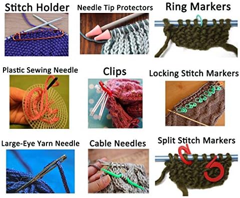 73 PCS Knitting Tools Accessories Supplies Crochet Sewing Starter Kit Lots with Storage Case