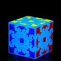 Vista 1 de Cubo de velocidad fluorescente 3x3 que brilla en la oscuridad, cubo de velocidad mágico 3-D, rompecabezas de coeficiente intelectual para niños