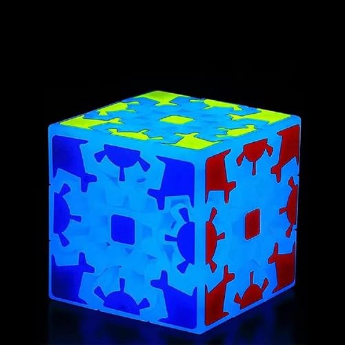 Cubo de velocidad fluorescente 3x3 que brilla en la oscuridad, cubo de velocidad mágico 3-D, rompecabezas de coeficiente intelectual para niños y