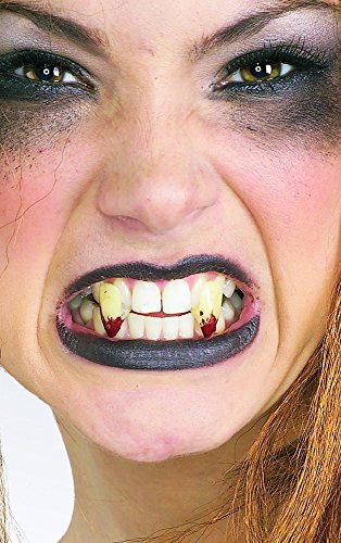 Rubie's Costume Co Fangs with Blood Costume, Standard, Black