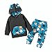 BIBOKAOKE Kleinkind Mädchen Jungen Herbst Winter Langarm Kapuzenpullover Cartoon Katzenbluse Hoodie Sweatshirt Print Lange Hosen Babykleidung Set Baby Kleidung Outfit Bekleidungsset