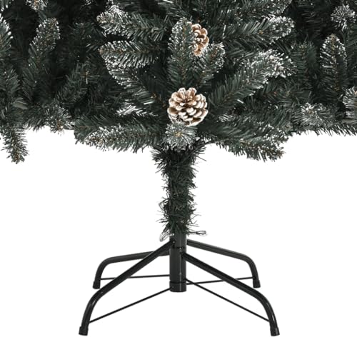 Árbol de Navidad artificial de 210 cm sin caída de hojas y con base segura 6