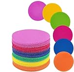 40 Pcs Circles Carpet Spots for Classroom, Decorative Velcro Carpets Spot for Classroom, Reusable Velcro Carpets Spot, for Daycare Decoration, School Physical Activities (5CM) - Random Colors