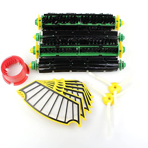 Kit de Servicio de Kit de Mantenimiento Premium Adecuado para Robots aspiradores iRobot Roomba Serie 500 | Juego de 2 cepillos + 6 filtros + 2 cepillos Laterales + Herramienta de Limpieza