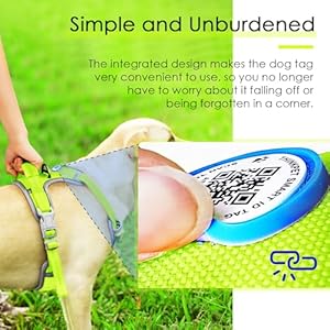 ThinkPet No Pull Harness Breathable Sport Harness with QR Code Dog Tag Reflective Dog Harnesses Smart ID Tagwith Handle Adjustable for Medium Large Dogs Back/Front Clip for Easy Control M Green