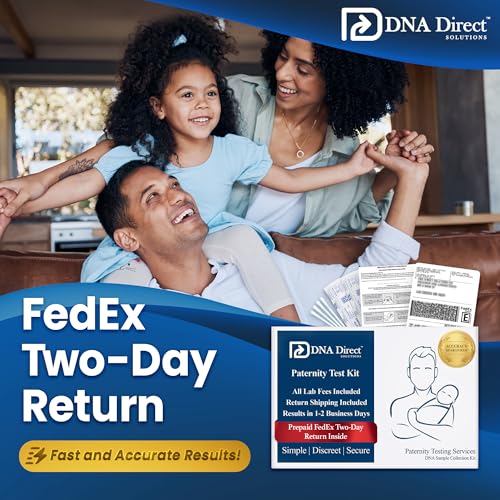 Image of DNA Direct - Reliable At-Home Paternity Test for Child and Father, Fast and Dependable Paternity Test Results in 1-2 Days, All Lab Fees and FedEx 2Day Return Included