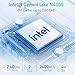 Mini PC Intel N4000 (Up to 2.6GHz), 8GB LPDDR4 RAM 128GB eMMC, Supports 4K@60Hz Dual Monitor, M.2 SSD Expandable to 2TB, 2.4G/5G WiFi & BT 5.0, Mini Desktop Computer for Home Office & Education